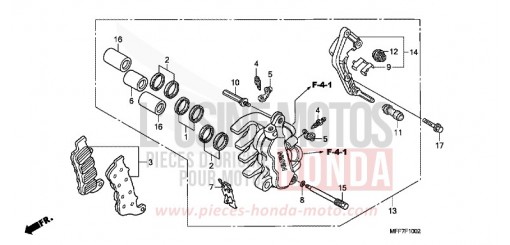MACHOIRE DE FREIN AVANT G. (ABS) XL700VA8 de 2008